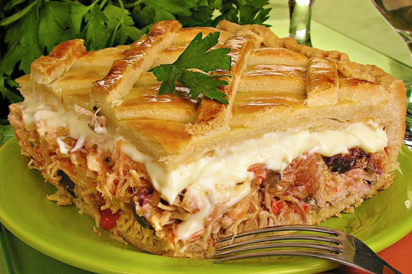 Torta Fria de Frango com Requeijão