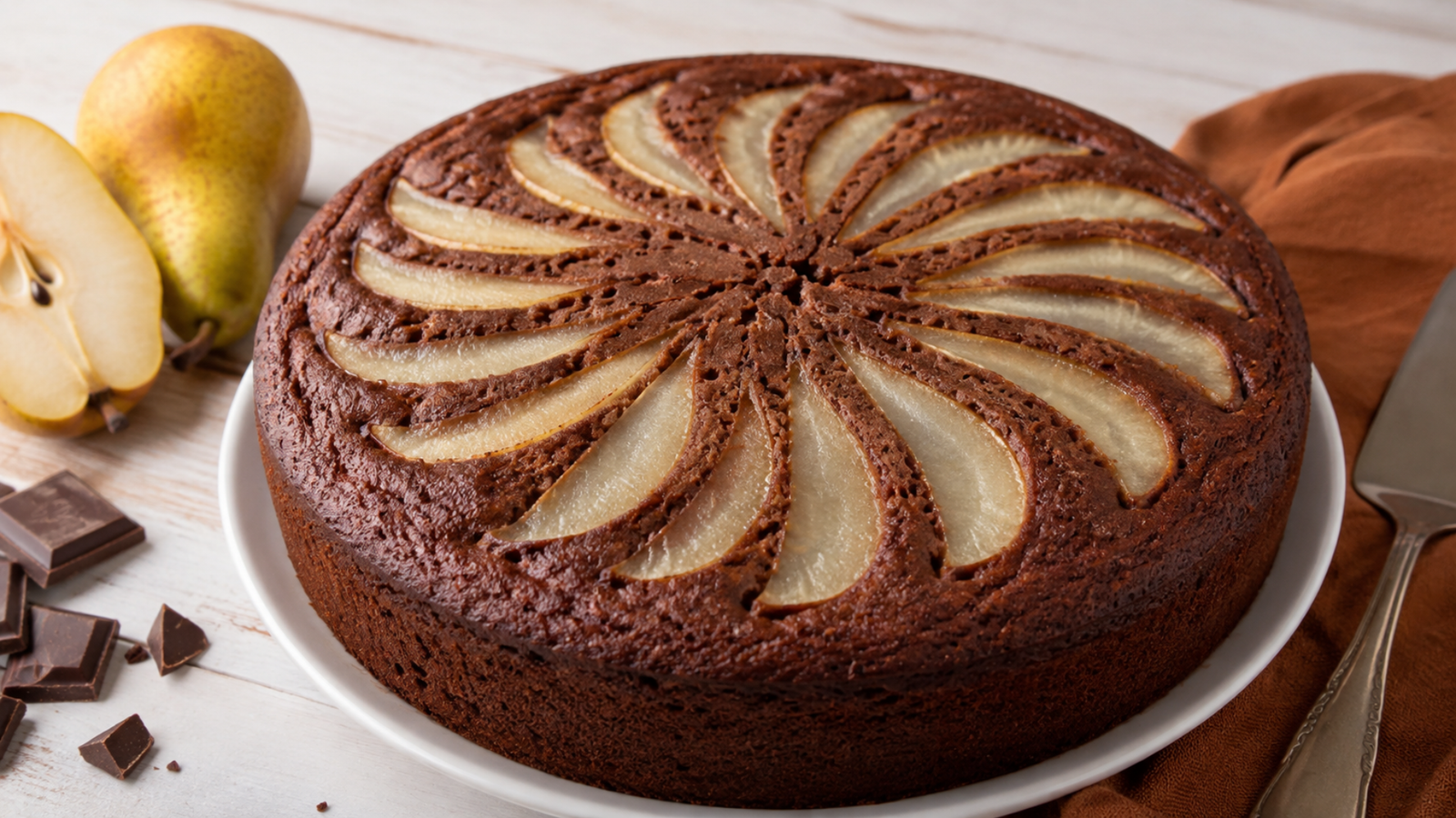 Bolo de Chocolate com Pera: receita fofinha, úmida e cheia de sabor