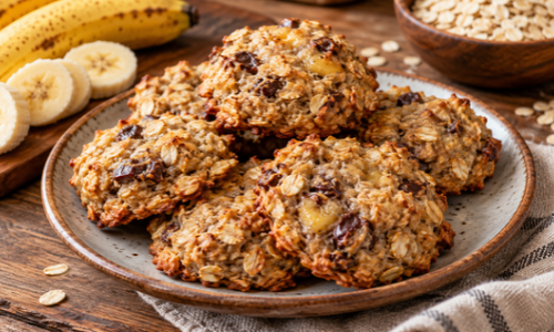 Cookie fit de aveia e banana receita prática e saborosa para variar o cardápio