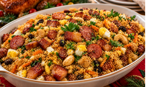Farofa de Natal Completa Receita Fácil para a Ceia