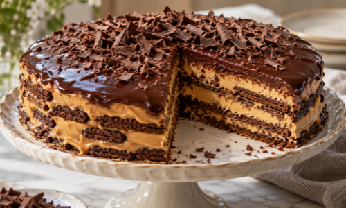 Chocotorta Argentina Receita Original Cremosa com Doce de Leite e Biscoito de Chocolate
