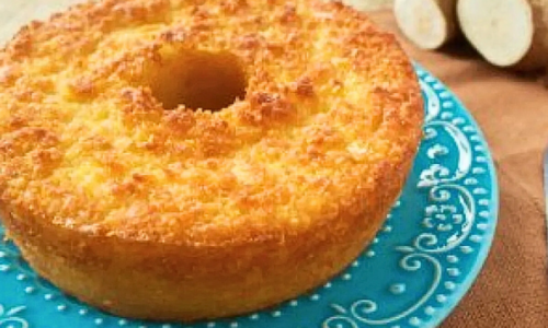 Bolo de Aipim de Liquidificado