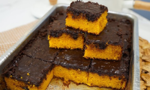Bolo de Cenoura com Cobertura de Chocolate