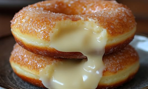 Donuts Recheados com Creme de Leite Ninho e Chocolate Branco