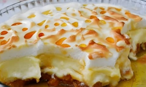 Sobremesa de Banana com Creme