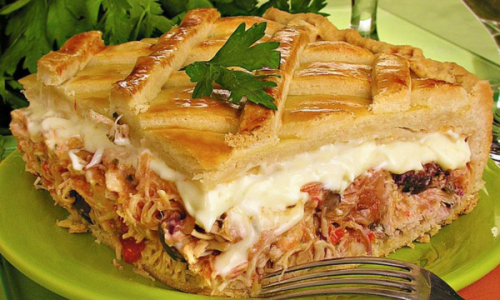 Torta Fria de Frango com Requeijão