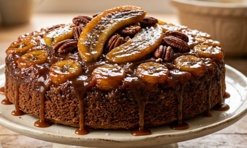 Bolo de Banana Caramelizado de Padaria O Segredo da Calda Que Derrete na Boca (Receita à Prova de Erros!)